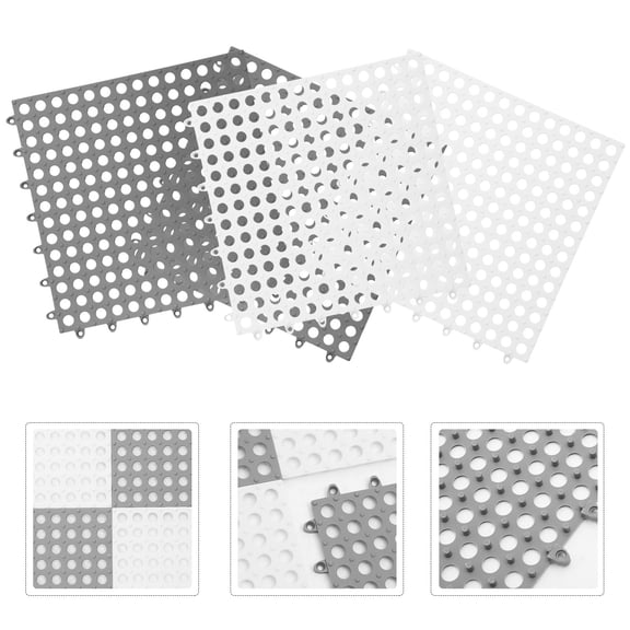 ETHZZLE 4Pcs Bunny Cage Mats Reusable Plastic Floor Pads with Hollow Design for Small Animals