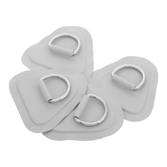 ETHZZLE PVC Boat Accessories D Ring Patch Grey Mesh Cloth 4pcs For Kayak Paddleboarding