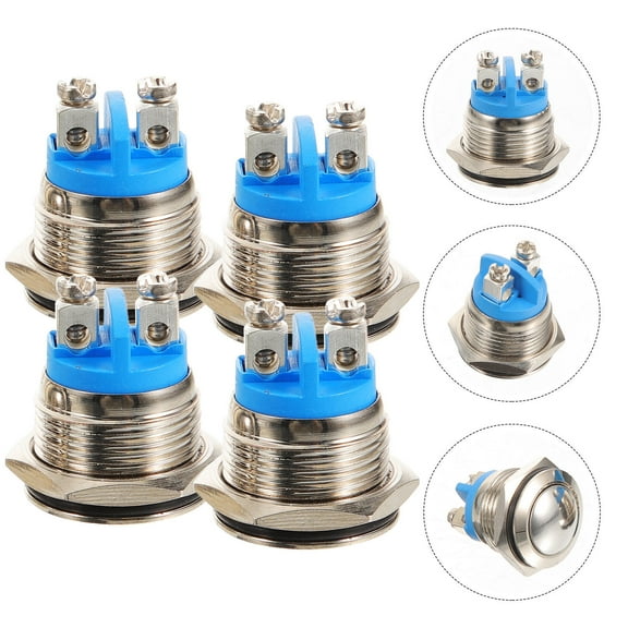 ETHZZLE 4Pcs Easy Install Doorbell Chime Button Universal Push Button