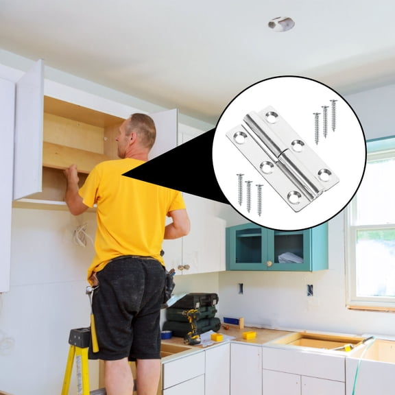 ETHZZLE 4Pcs Heavy Duty Stainless Steel Lift Off Door Hinges for Smooth Opening and Closing