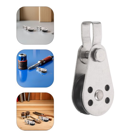 ETHZZLE 4Pcs Heavy Duty Stainless Steel Pulley Blocks for Boat Outdoor Cable and Rope Use