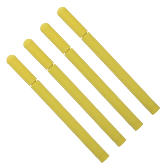 ETHZZLE 4Pcs Silicone Safety Pen Yellow Anti Swallow Secure Pen for Prisons and Hospitals