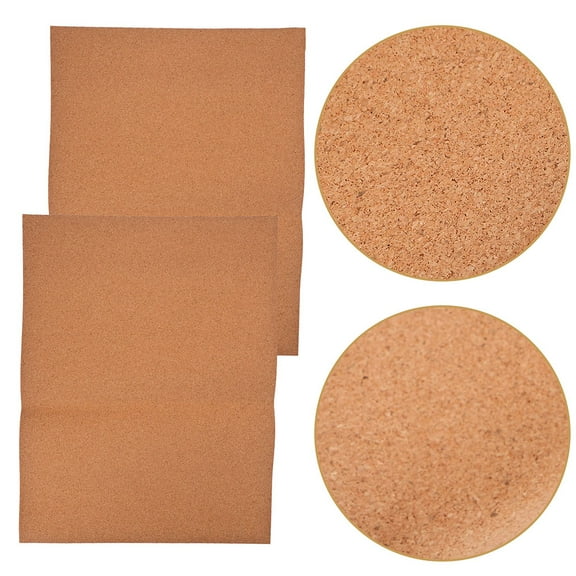 ETHZZLE Set of Brown Cork Drawer Liners with Shock Absorbing, for Kitchen Cabinets