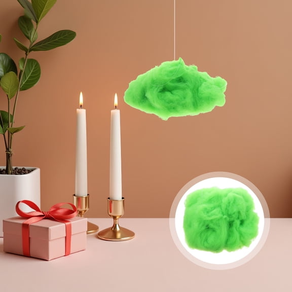 ETHZZLE 4Pcs Lightweight Light Green Cloud Shaped Props for Wedding Room and Window Display