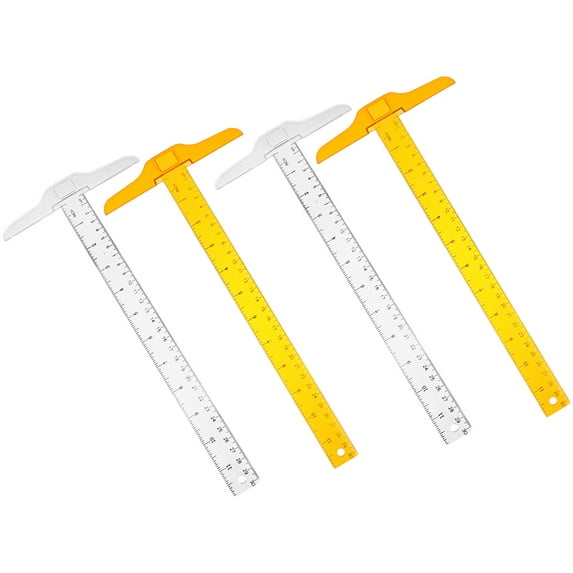 ETHZZLE 4Pcs Lightweight Portable T Shaped Rulers with Clear Scale for ...