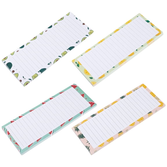 ETHZZLE 4Pcs Magnetic Memo Pads for Refrigerator with Magnet Back Assorted Color Note Pad