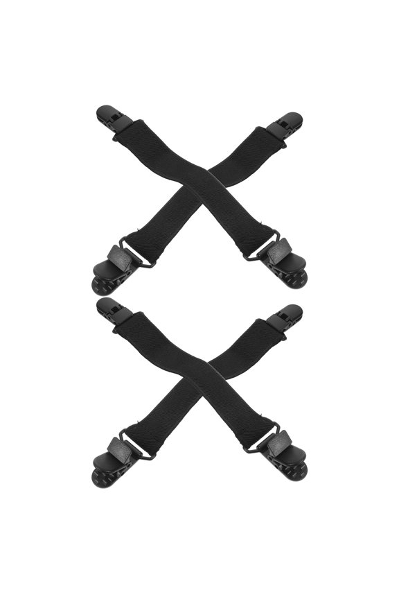 4Pcs Motorcycle Pant Leg Clips Black Non Slip Straps for Safe Riding and Chain Protection