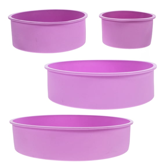 ETHZZLE 4-Piece Nonstick Silicone Cake Baking Pan Set for Home Bakers and Professional Chefs