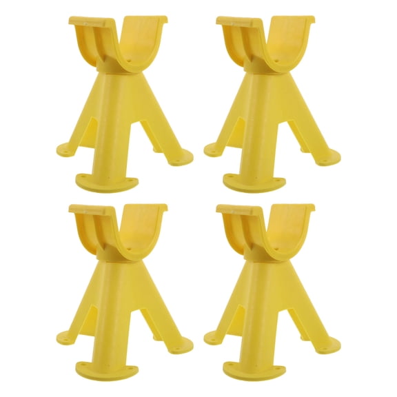 ETHZZLE 4Pcs Plastic Cable Support Stand Tripod in Yellow for Home Wire Organizer and Durable PVC Insulation