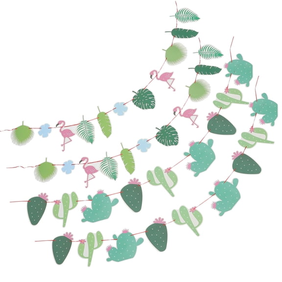 ETHZZLE 4Pcs Party Banner Assorted Color Paper Rectangle Shape For Wedding