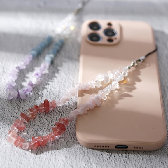 ETHZZLE 4Pcs Decorative Phone Charm with Crystal Stone for Wrist and Bag Attachment