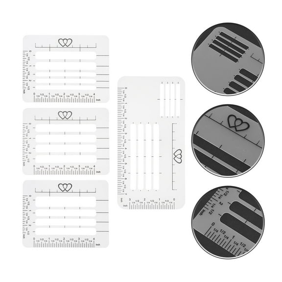 ETHZZLE 4Pcs Plastic Envelop Maker Stencils with Writing Guide for Invitation Cards and Lettering