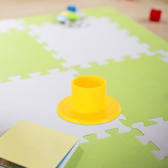 ETHZZLE 4Pcs Plastic Foot Covers for Playground Tube Base Easy Installation in Yellow