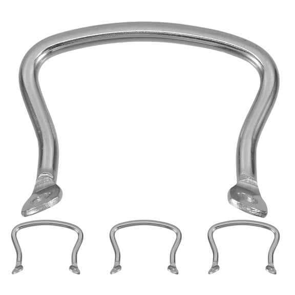 ETHZZLE 4Pcs Replacement Stainless Steel Pan Handles with Antiscald Grip for Versatile Kitchen Use