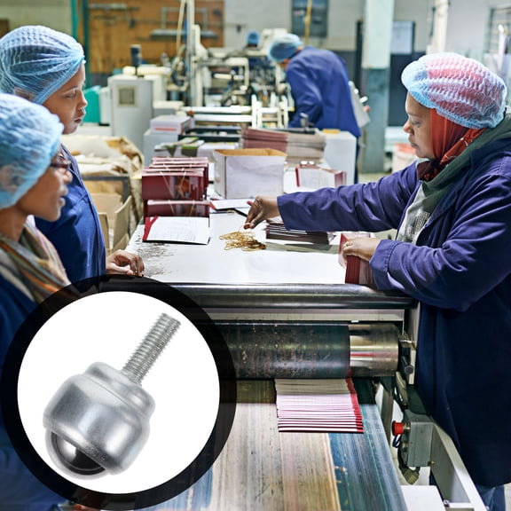 ETHZZLE 4Pcs Roller Ball Transfer Bearing Units Silver Smooth Silent Industrial Load Bearing