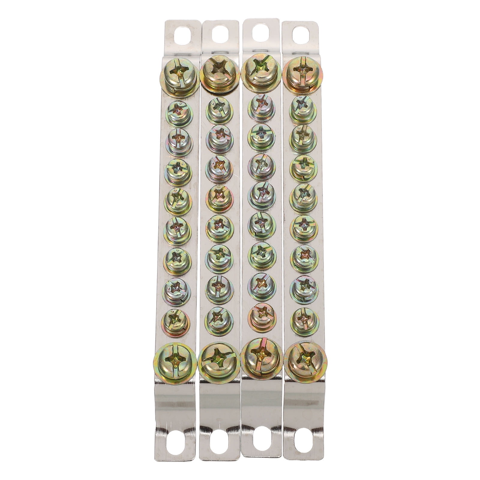 ETHZZLE 4Pcs Space Efficient Copper Neutral Bar Terminal Block for Electrical Panel Wiring