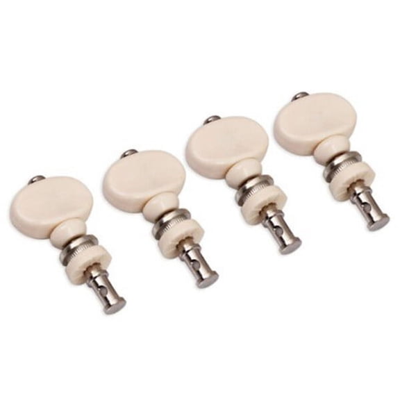 ETHZZLE 4Pcs Ukulele Tuners Tuning Pegs Machine Heads White Durable Hard Steel and Plastic for Easy Accurate Tuning