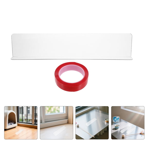 ETHZZLE 4Pcs Transparent Window Sill Protector Clear Plastic Guard Against Dog Scratch