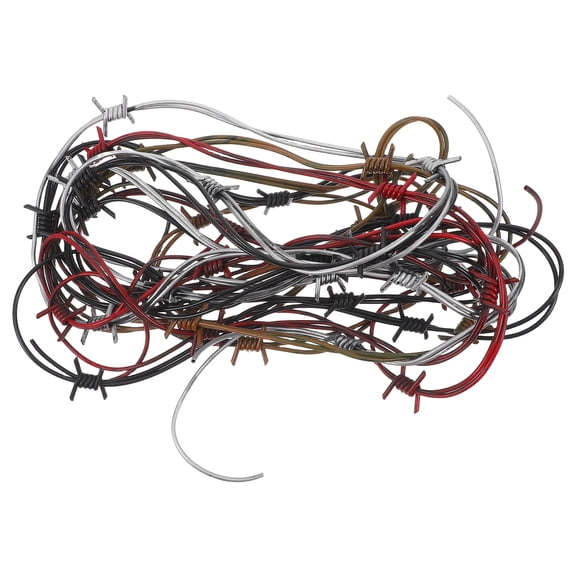 ETHZZLE 4pcs Barb Wire: Halloween Barbed Wire Chains - Realistic Fake Chains For Haunted House & Cosplay - Party Decoration For Halloween And Theme Events