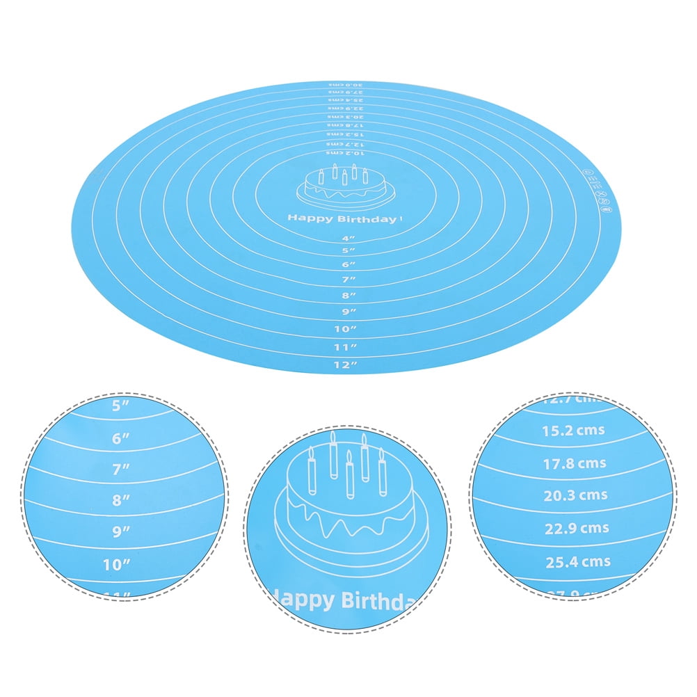 ETHZZLE Sky-Blue Silicone Baking Mat Nonstick Oven Use Antislip Design 4Pcs