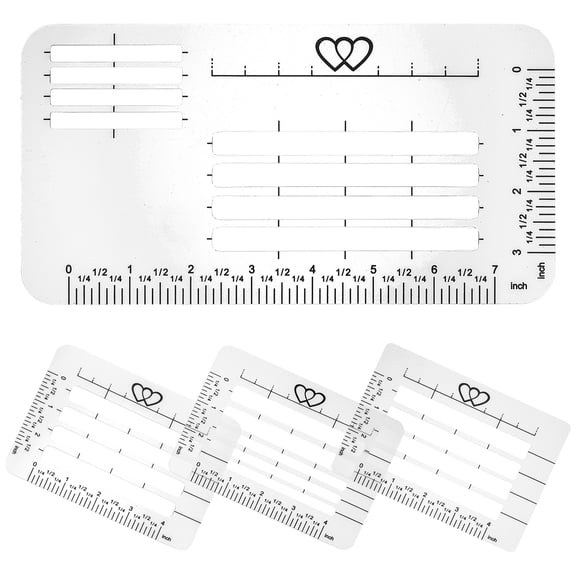 ETHZZLE 4Pcs Mixed Pattern Envelope Stencils for Wedding Invitations and Journals
