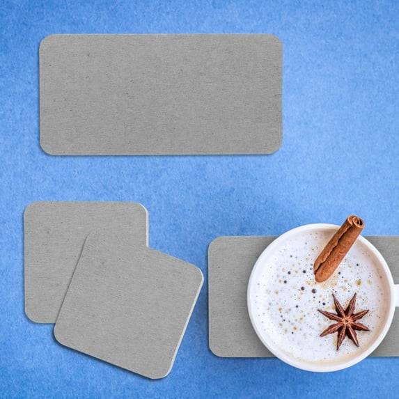 ETHZZLE 4-Pack Grey Diatomite Heat Insulation for Dining Table, Cup Pads for Hot Drinks