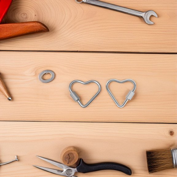 ETHZZLE 4pcs Heavy Duty Keychain Clip Stainless Steel for Jewelry Projects and Outdoor Activities