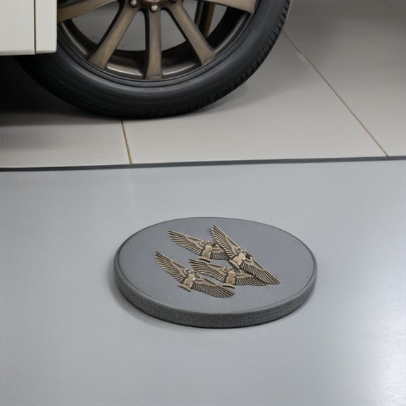 ETHZZLE 4pcs Metal Car Decal - Eagle Sticker Car Emblems Sticker Wings Metal Decals - Automobile Badges Auto Parts For Decoration Light Brown