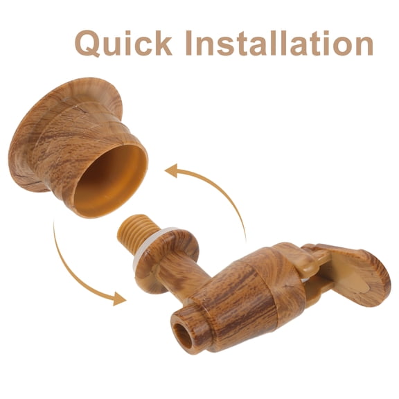 ETHZZLE 4pcs Replacement Spigot - Wooden Spigot - Barrel Faucet for Beverage Dispensers - Wine Barrel Tap Easy Pouring - Wooden Water Faucet for Milk Tea Buckets