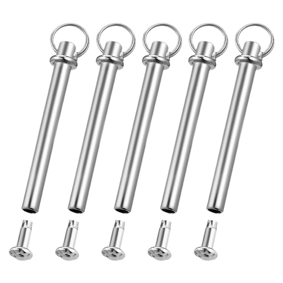 ETHZZLE 5Sets Hand Fan Repairing Kit with Plated Silver Folding Fan Shaft Rivets and Nuts Easy to Use