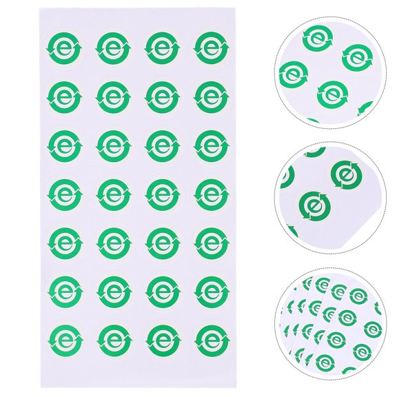 ETHZZLE 500Pcs Green Recycle Stickers Self Adhesive for Electronic Product Classification and Packaging Use