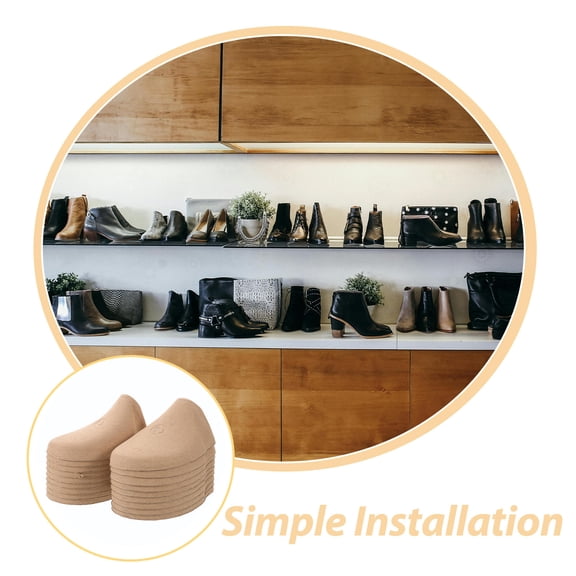 ETHZZLE 50Pairs Commercial Paper Pulp Shoe Trees Light Brown for Dry Cleaning Daily Shoe Care