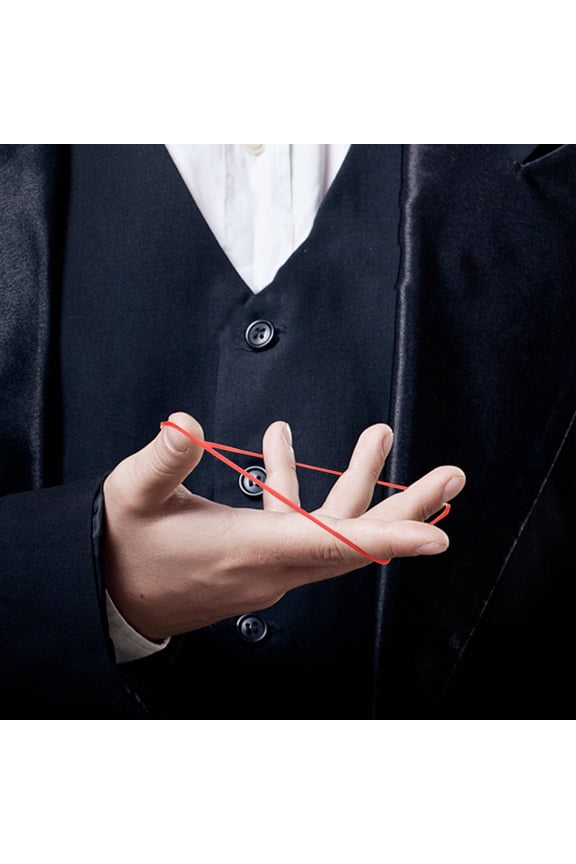 50Pcs Elastic Band Red for Performance Props and Party Entertainment