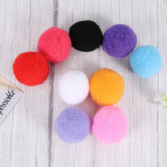ETHZZLE 50Pcs Craft Pom Poms Assorted Colors Fluffy Balls for Decorating Garlands and Projects