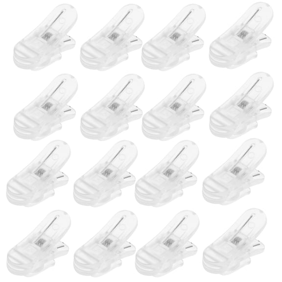 ETHZZLE 50Pcs Microphone Cable Clip Transparent Plastic Spring Clip for Headset Wire Management