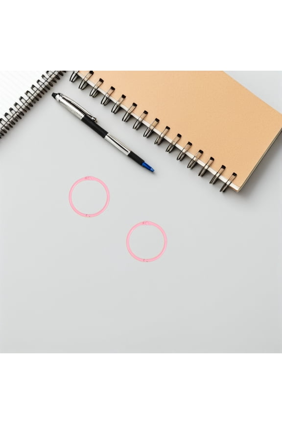 50Pcs Pink Metal Keychain Rings Binder Clip for Flashcard and Note Card Use