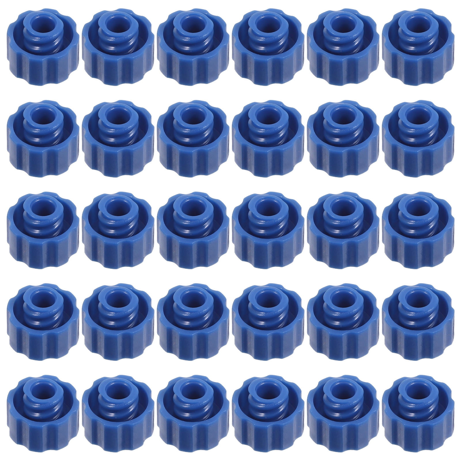 ETHZZLE 50Pcs Blue Plastic Dispensing Needle Tip Caps with Luer Lock Screw Type for Laboratory and Industrial Use