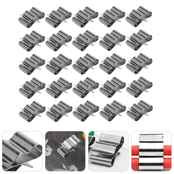 ETHZZLE 50Pcs Stainless Steel Cable Clamps for Trailer Frame Wire and Photovoltaic Cables