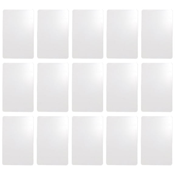 ETHZZLE 50Pcs White PVC Id Card Dual Side Blank Tags Durable Vintage Style for Office Use