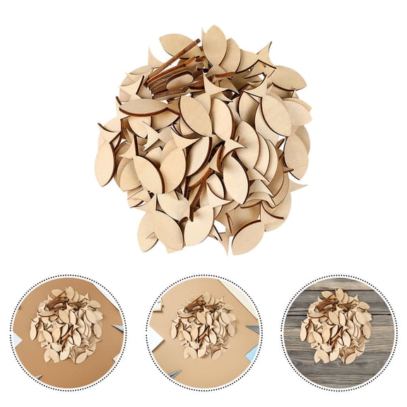 ETHZZLE 50pcs Fish Craft Wooden Miniature Fish Shape for Friends DIY Projects