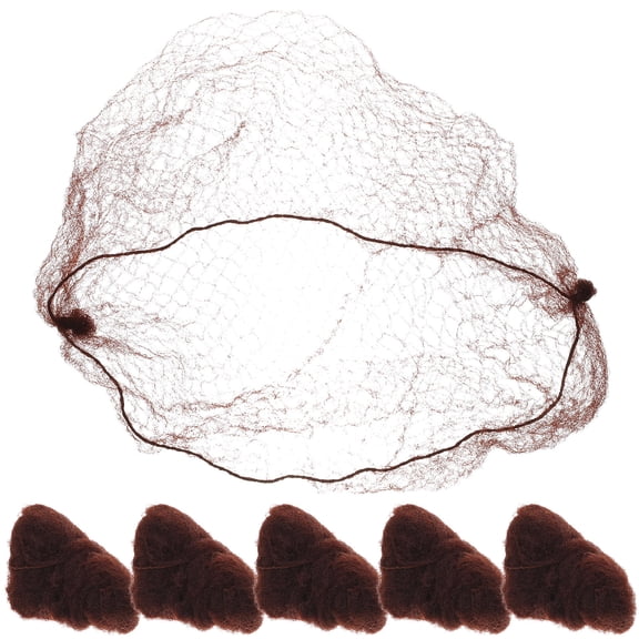 ETHZZLE Coffee Color Invisible Hairnets for Restaurant and Lab Use 50Pcs
