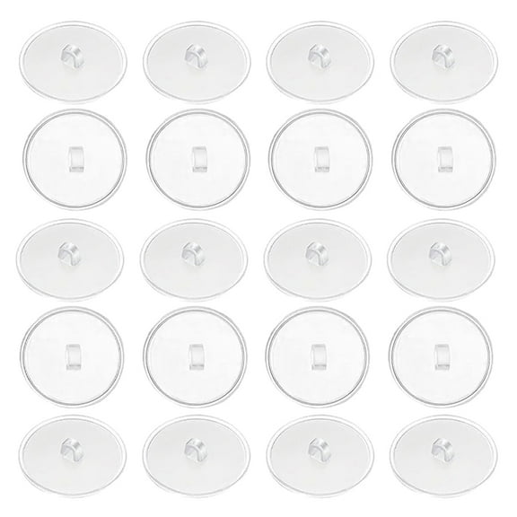 ETHZZLE No Drill Ceiling Hooks, Transparent Plastic, Multifunctional, Easy to Apply, 50Pcs