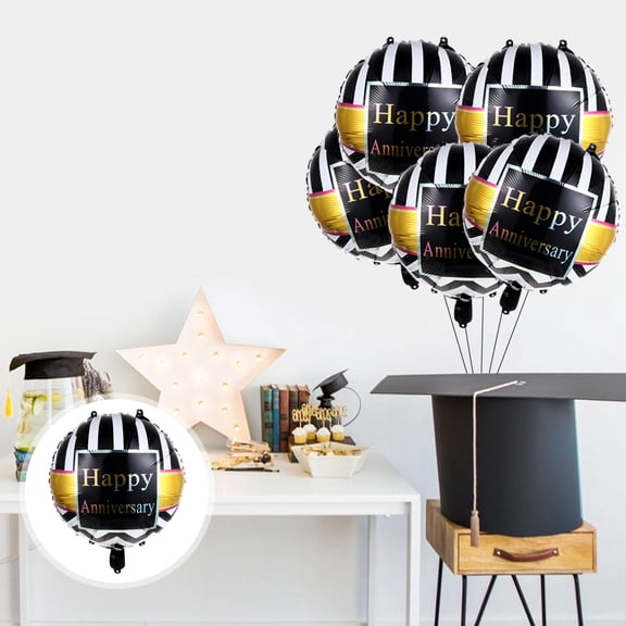 ETHZZLE 50pcs Round Aluminium Foil Balloons for Engagement Party Decorations, Birthday, Wedding, and Celebration