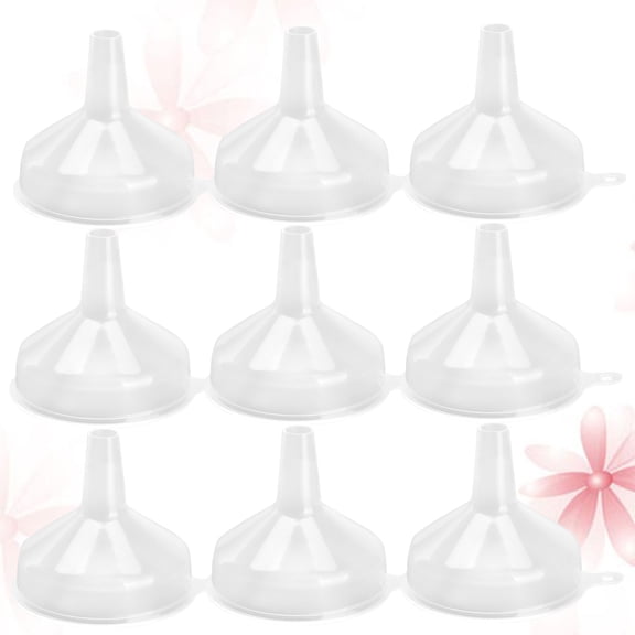 ETHZZLE 50pcs Small Plastic Funnel for Small Kitchen Transparent Transfer Liquid Laboratory Tool for Women