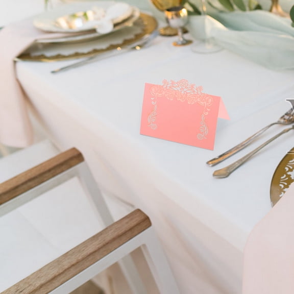 ETHZZLE 50pcs Table Sign Iridescent Paper Event Decoration for Wedding and Engagement Party Seating