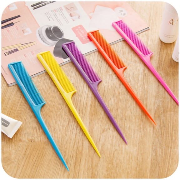 ETHZZLE 5Pcs Hair Comb Set for Salon and Home Use Assorted Color for Hair Preparation