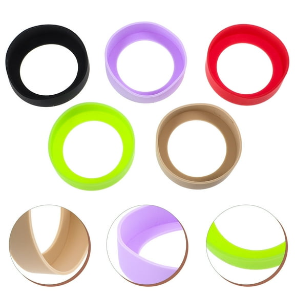 ETHZZLE tumbler bumpers silicone bottom Bottle Bottom Cover Silicone 5pcs for Office