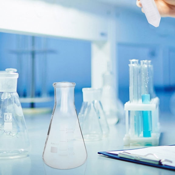 ETHZZLE 5Pcs Borosilicate Flask For Laboratory Use And Chemical Mixing