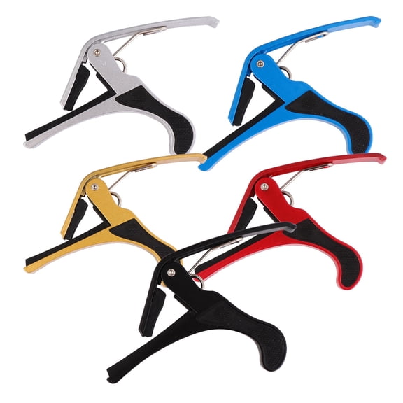 ETHZZLE 5Pcs Clip on Guitar Capo Assorted Color Metal for Acoustic Folk Classical and Wood Guitar Use