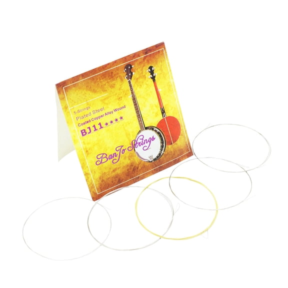 ETHZZLE 5-Piece Assorted Color Alloy Banjo Strings 5-String Replacement Set for Banjo Instrument